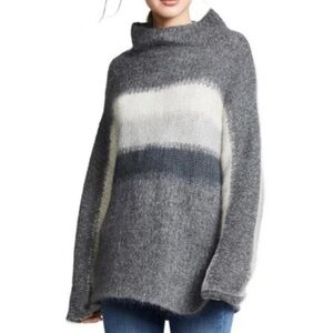 Rag & Bone Sweater Holland Stripe Wool & Mohair Gray Pullover Size XS